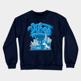 Vibes Marina Blue Low Crewneck Sweatshirt